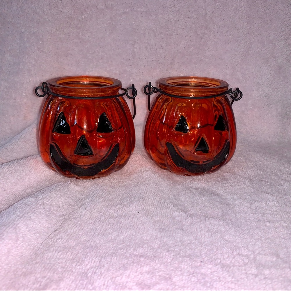 Jack-o-Lantern Mini Candle Holder Set